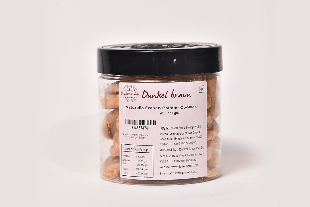 Naturelle French Palmier Cookies 150gms/Jar