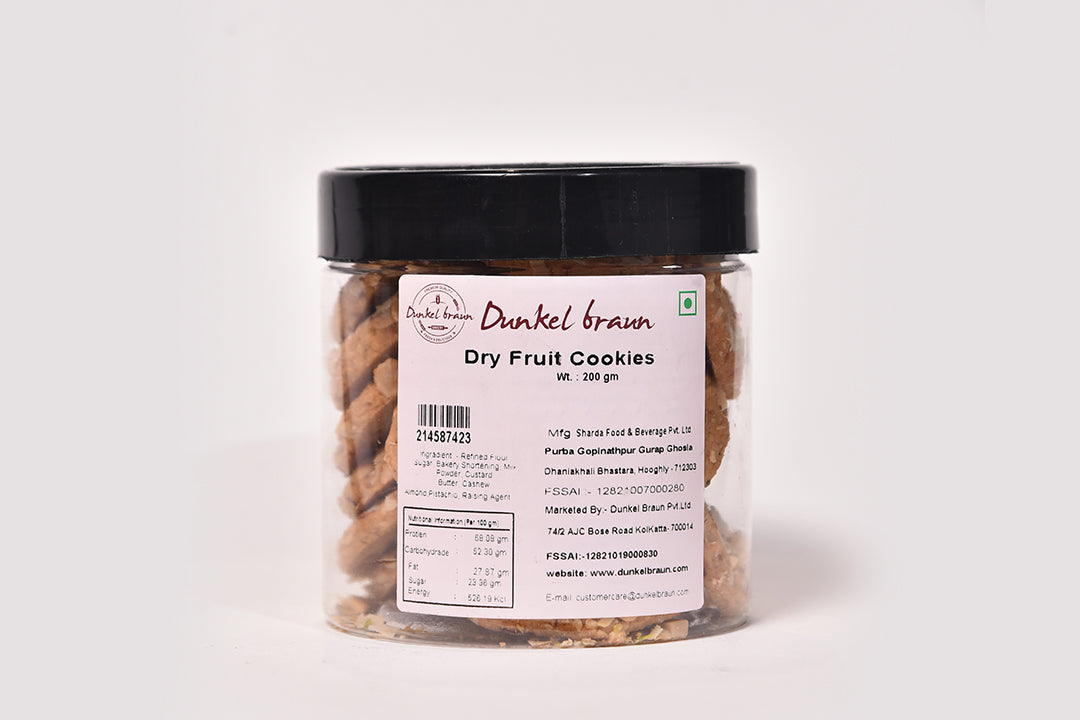 Dry Fruit Cookies 200gms/Jar