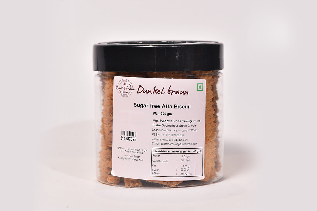 Sugar Free Atta Cookies 200gms/Jar