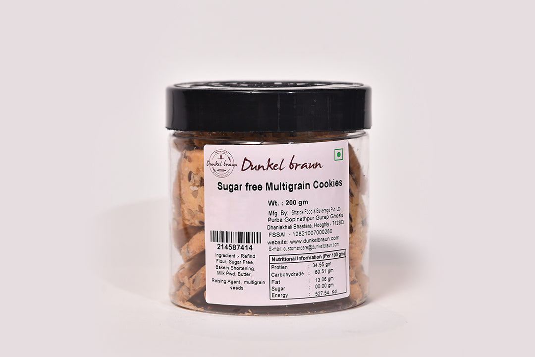 Sugar Free Multigrain Cookies 200gms/Jar