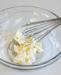 Soften the butter for your eggless cookies recipe 